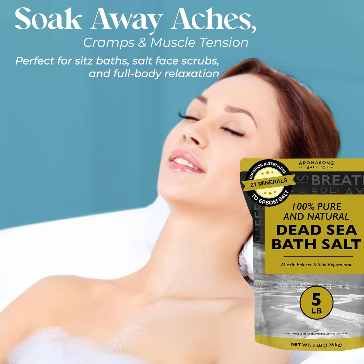 Aromasong bath lifestyle setup demonstrating relaxing soak benefits