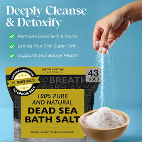 Aromasong coarse grain close-up revealing texture ideal for scrubs and soaks