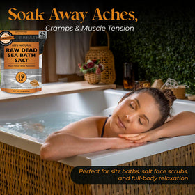 Aromasong visible Dead Sea mud flecks in salt showing authentic mineral content