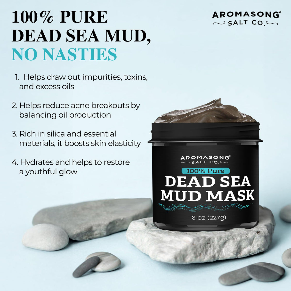 Aromasong close-up of mud texture highlighting mineral-rich consistency