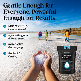 Aromasong salts in a foot soak basin delivering soothing refreshment