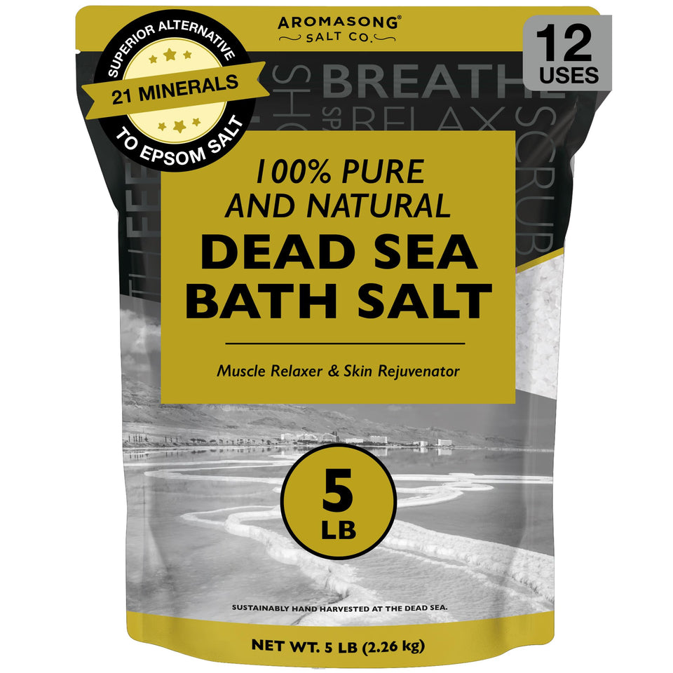 Aromasong front of packaging showing 5 lb bag and clear labeling benefits