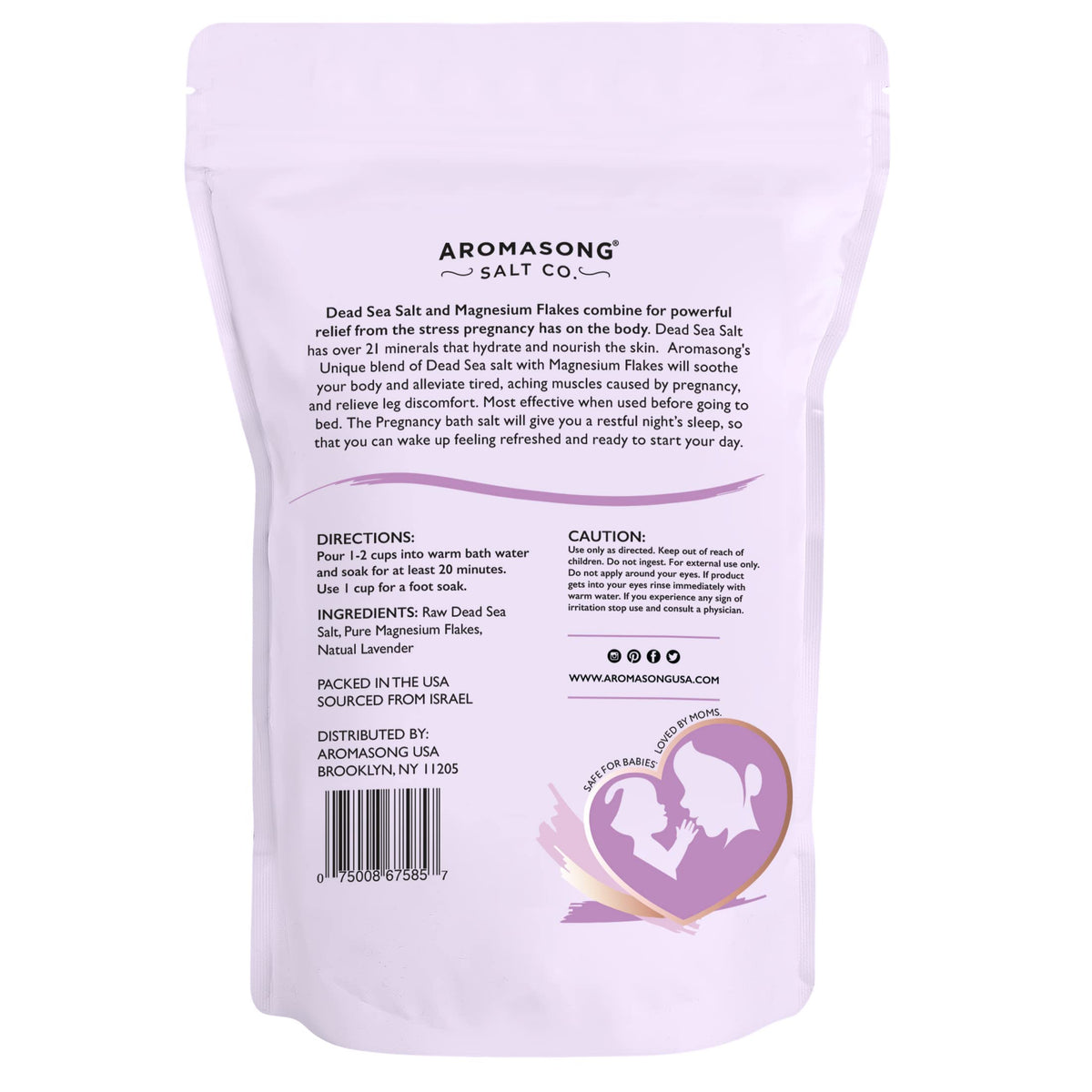 Aromasong gift-ready packaging styled for baby shower present