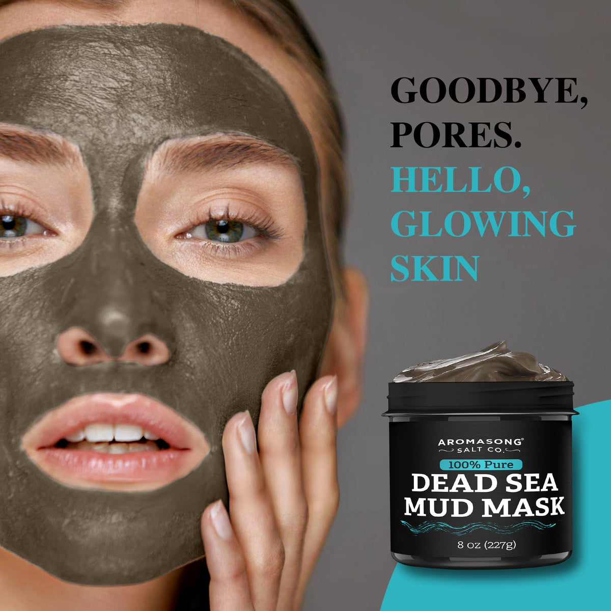 Aromasong mud applied to hand demonstrating easy spread and quick use