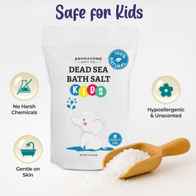 Aromasong measuring scoop demonstrating child-safe portion control for baths