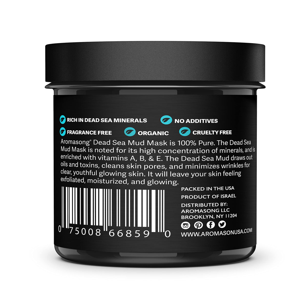 Aromasong 8 oz jar in hand to show true size and travel-friendly benefit