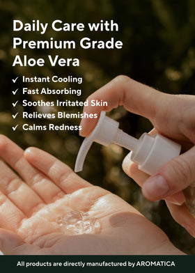 AROMATICA aloe gel smoothing through hair to hydrate and reduce frizz benefit