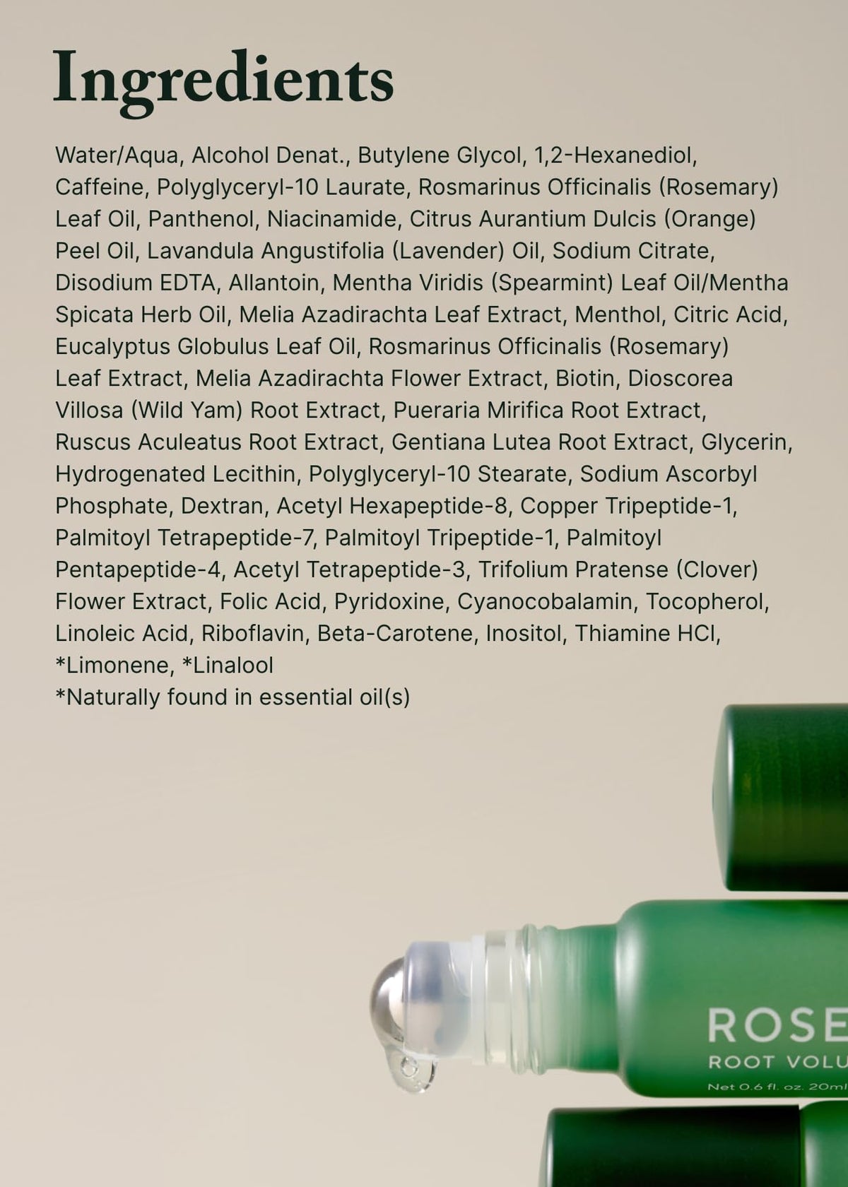 AROMATICA on bathroom shelf with other hair care products in lifestyle setting