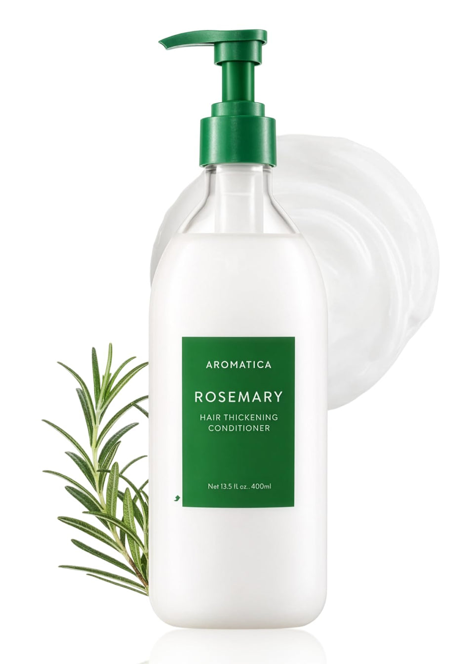 AROMATICA front bottle showing label and natural benefits