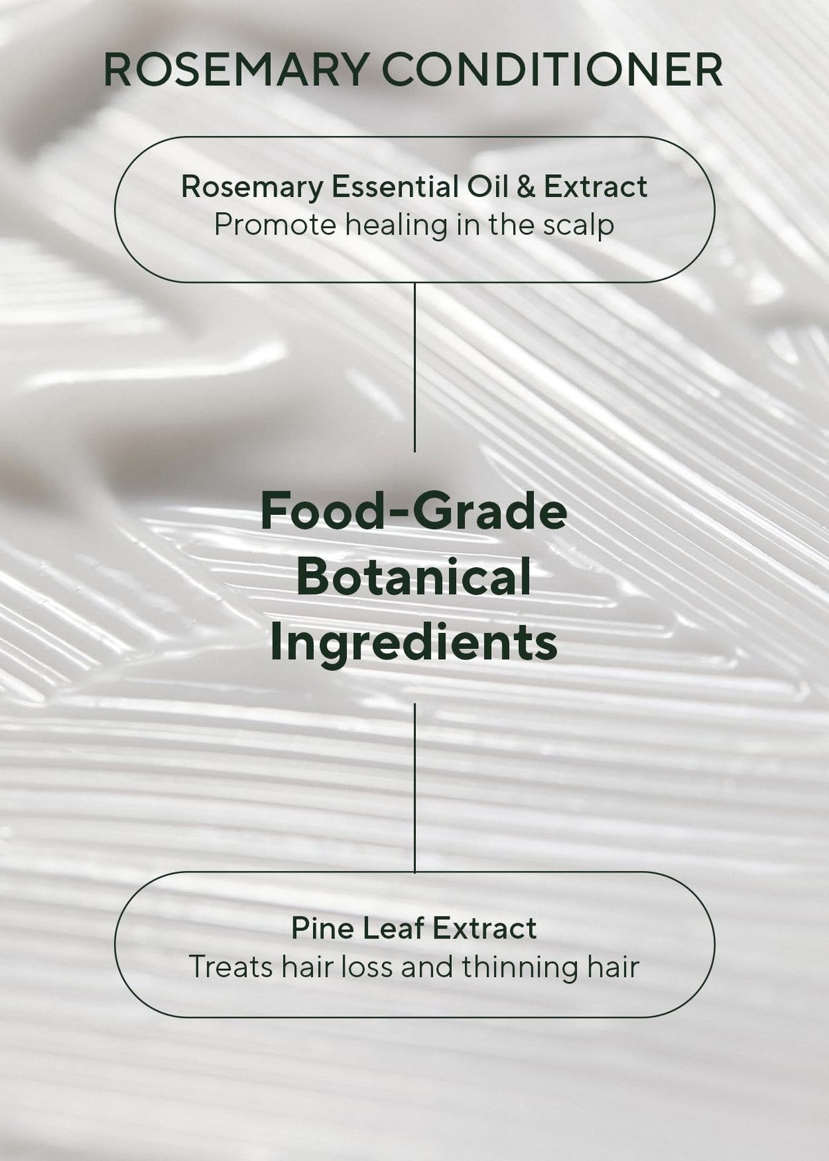 AROMATICA conditioner rinse texture showing lightweight moisturizing benefit