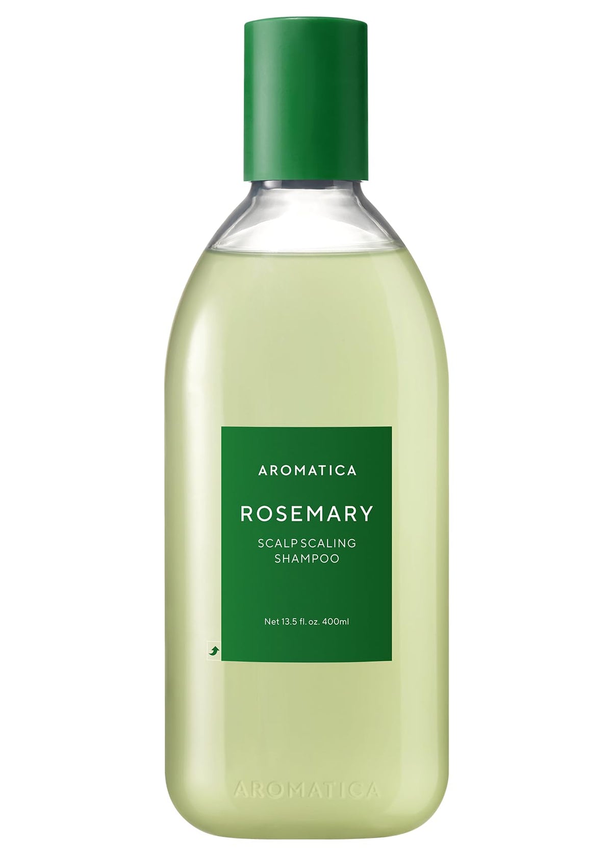 AROMATICA front bottle shot showing label and clean botanical design benefits scalp care