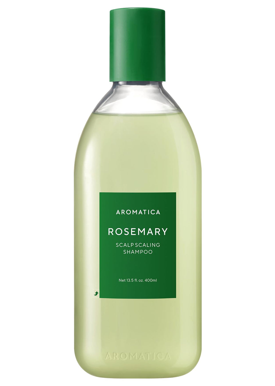 AROMATICA front bottle shot showing label and clean botanical design benefits scalp care