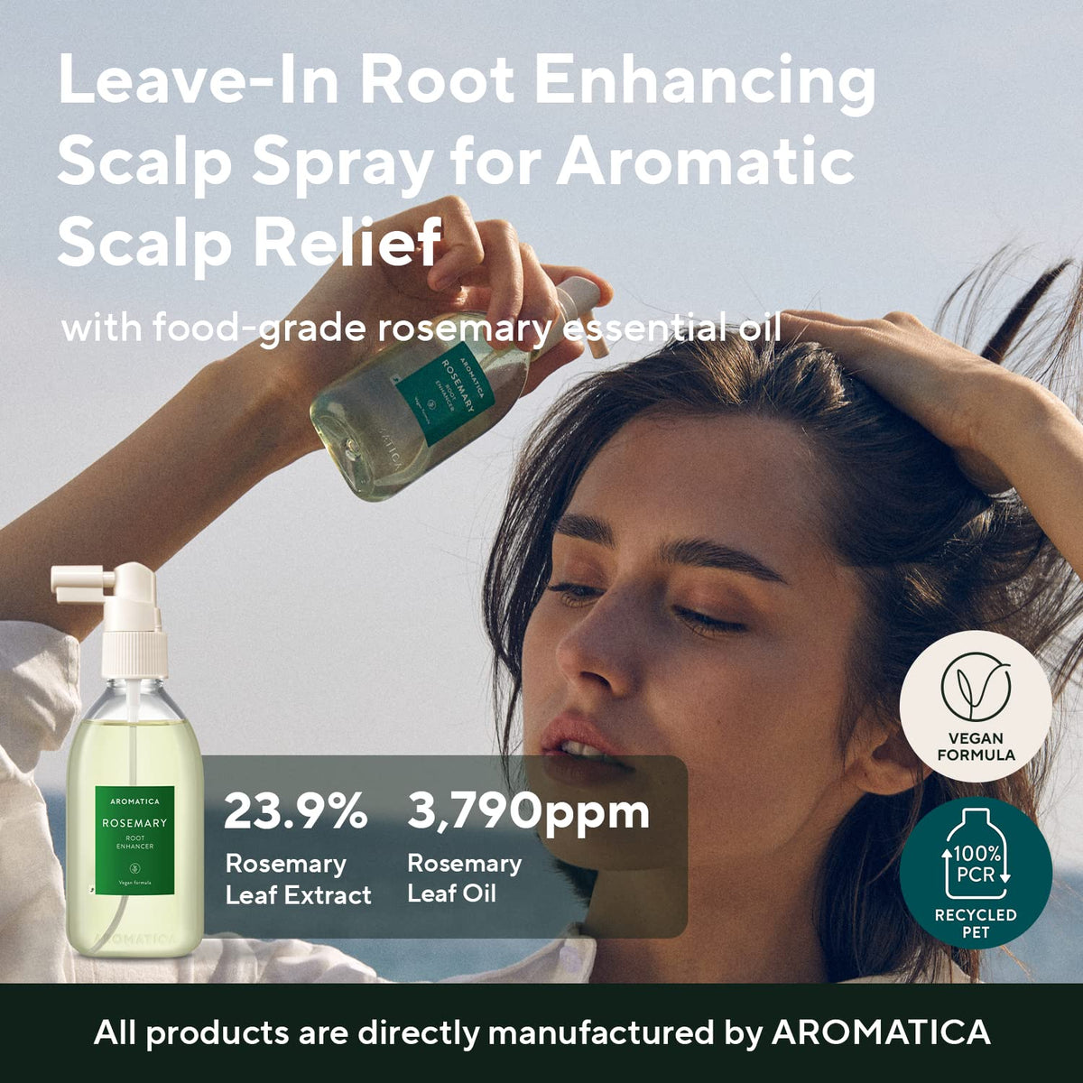 AROMATICA scalp scrub texture with visible salt grains for gentle exfoliation benefit