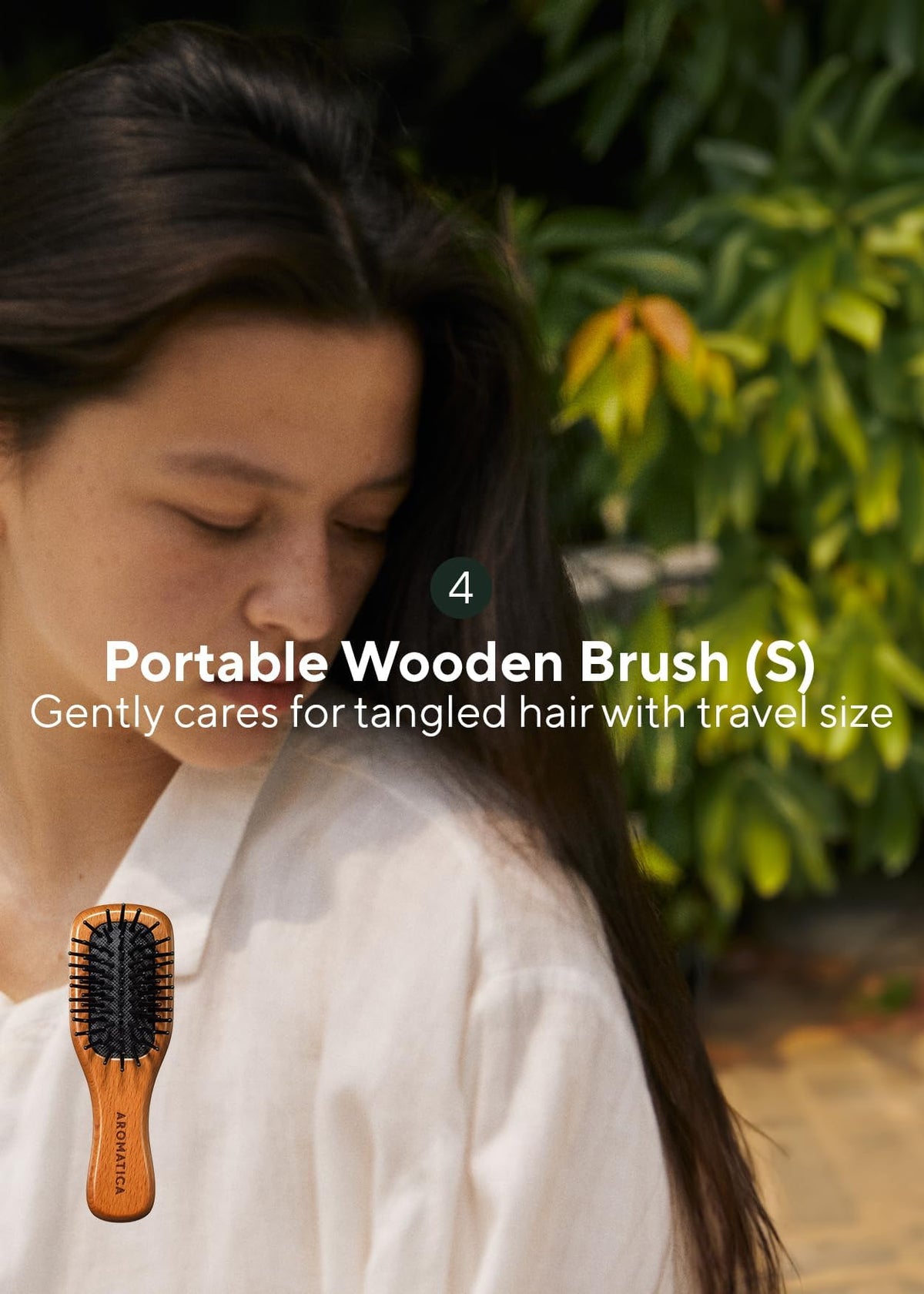 AROMATICA travel kit in a toiletry bag illustrating on-the-go convenience