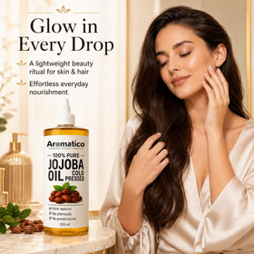 Aromatico jojoba oil massaged into cuticles showing softened nail beds and improved care