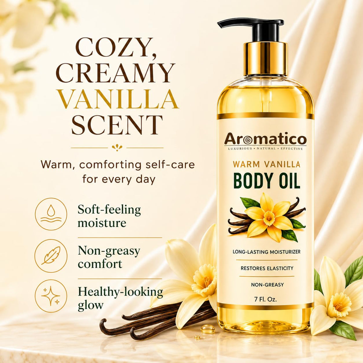 Aromatico bedside lifestyle shot conveying cozy scent and nightly comfort