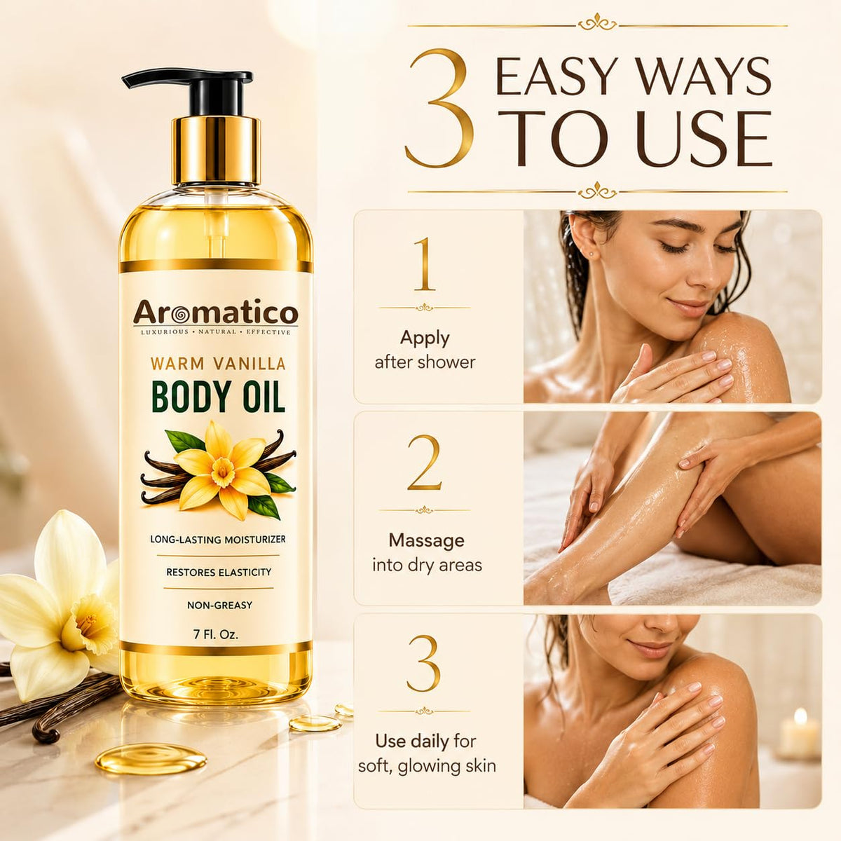 Aromatico size comparison next to everyday item showing 7 fl oz value