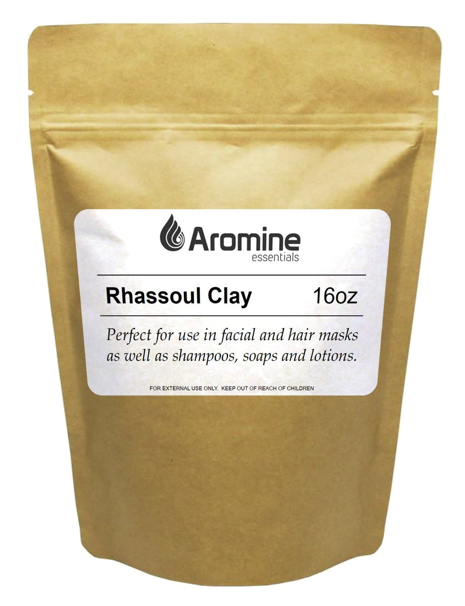 Aromine front packaging 16oz resealable pouch showing product and benefits