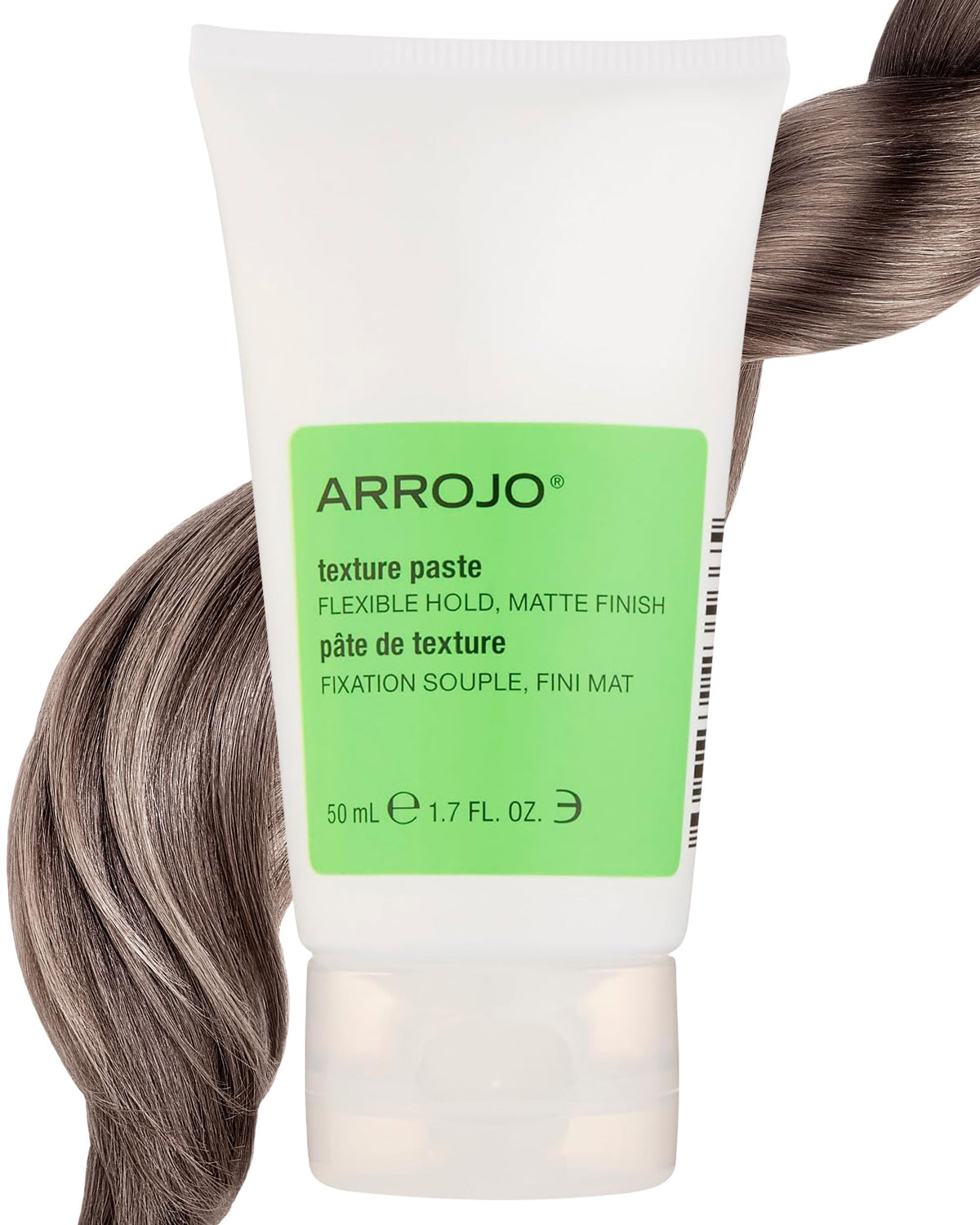 ARROJO front jar showing label and compact travel size benefit