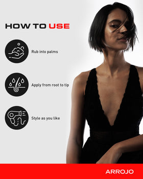 ARROJO styled women medium hair showing piecey separation and volume