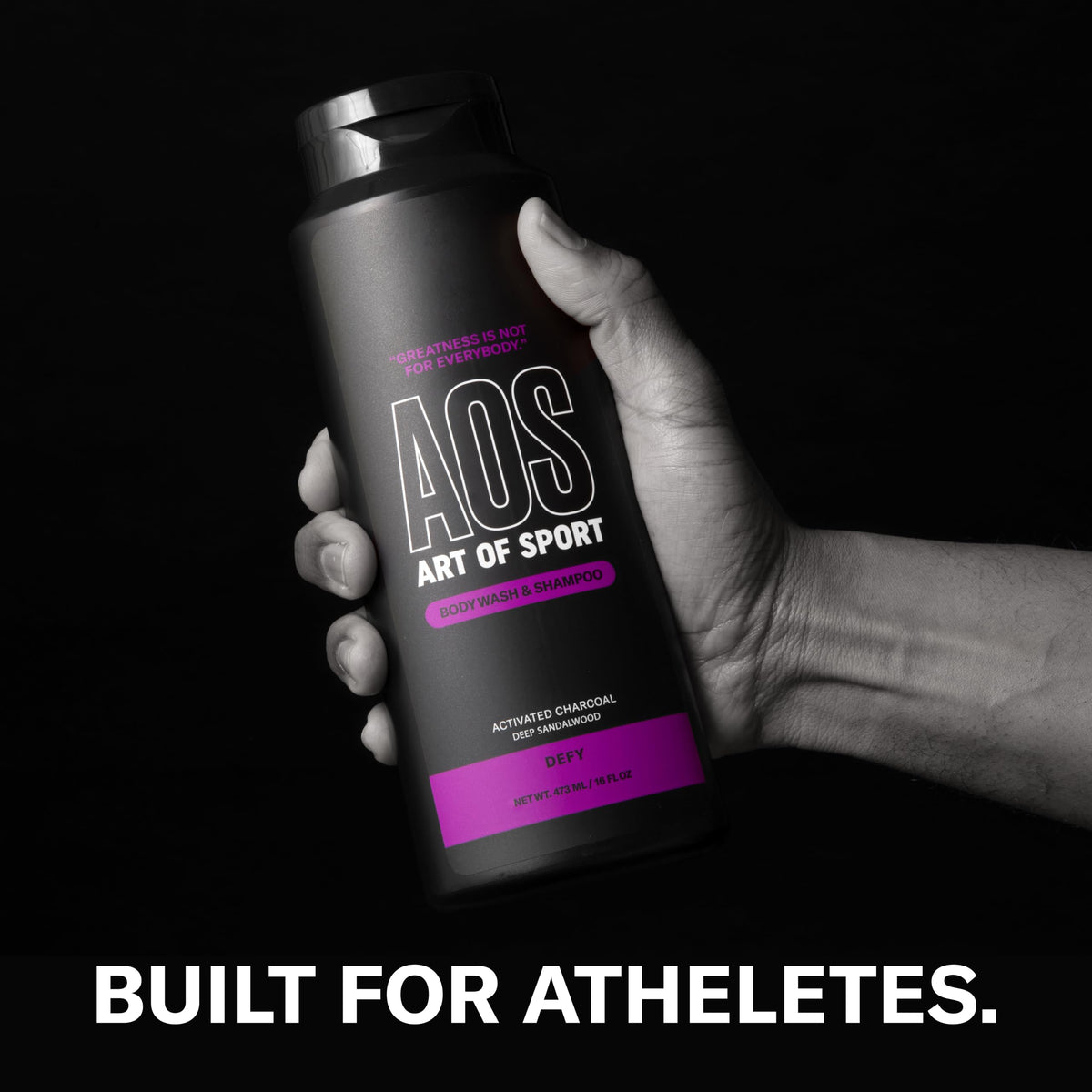 Art of Sport label close-up highlighting clean formula benefits