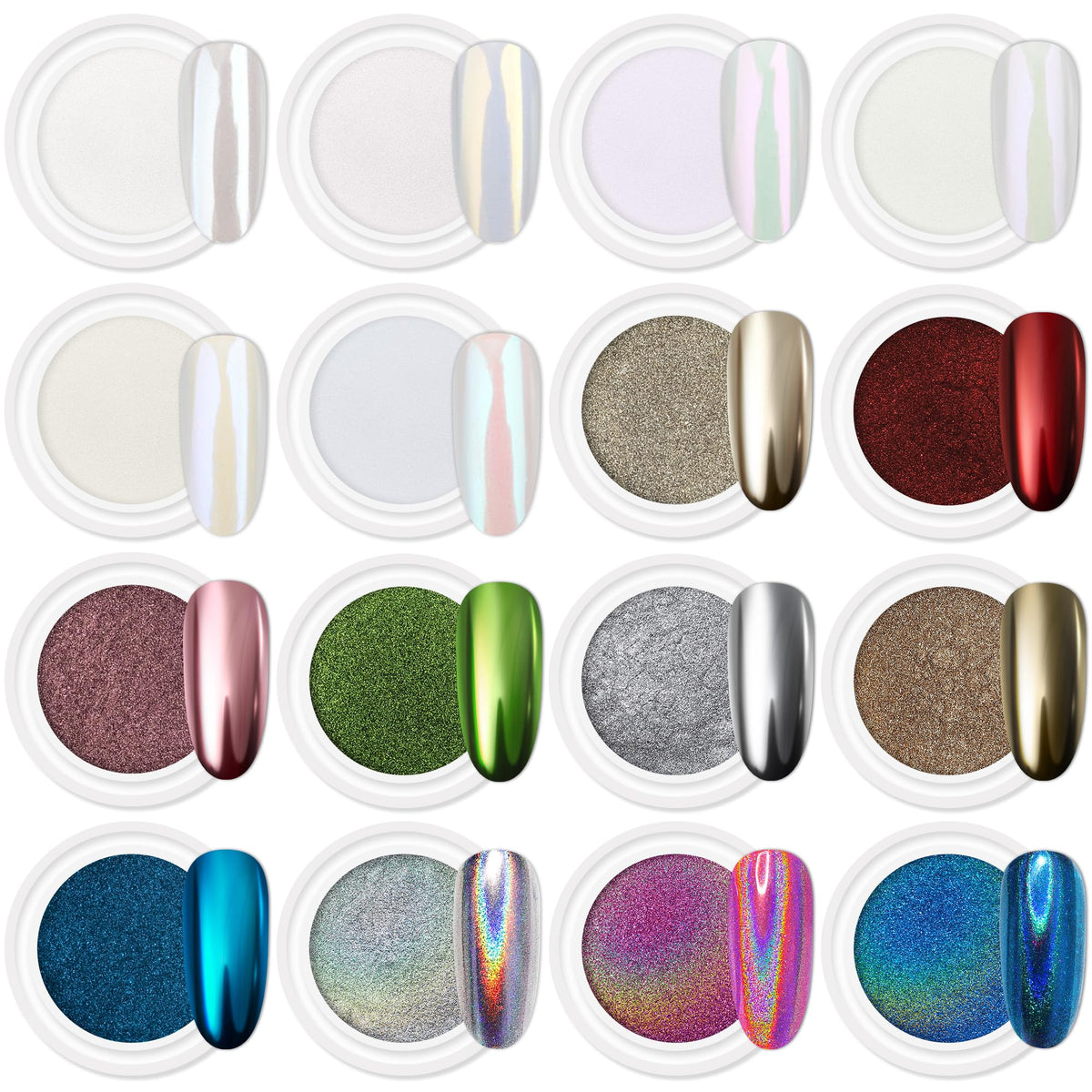 Artdone front packaging showing 16 jars and kit variety for versatile nail finishes