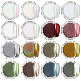 Artdone front packaging showing all 16 chrome jars and colorful labels for easy selection