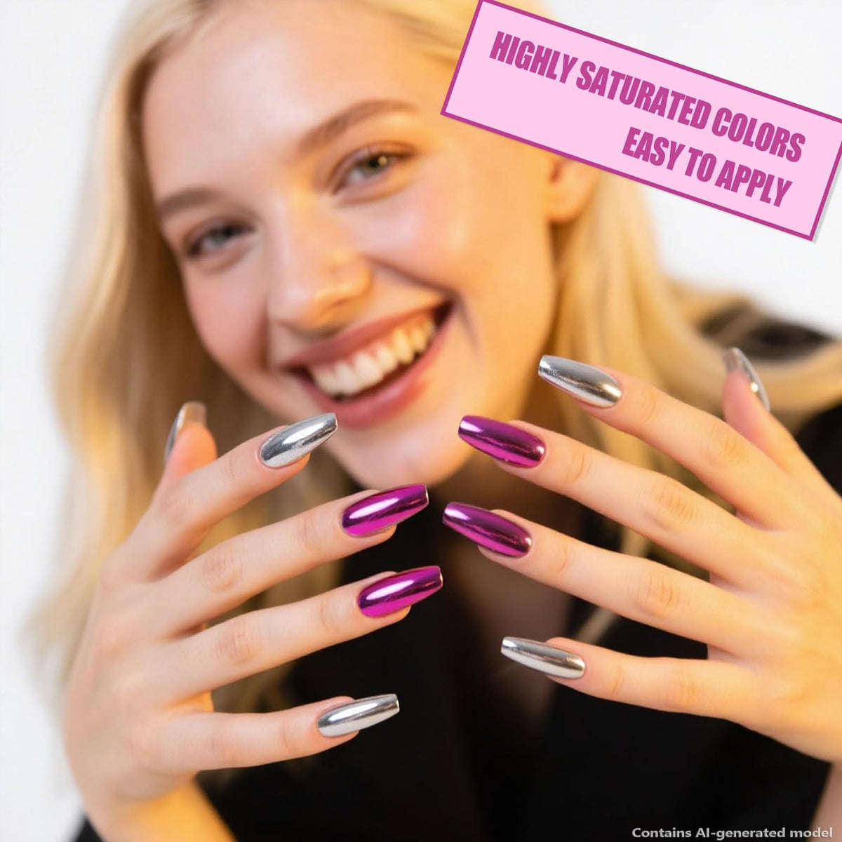 Artdone nail art with rhinestones showcasing layered effects and embellishment