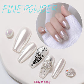 Artdone nail in use closeup with high-gloss chrome effect and durable shine