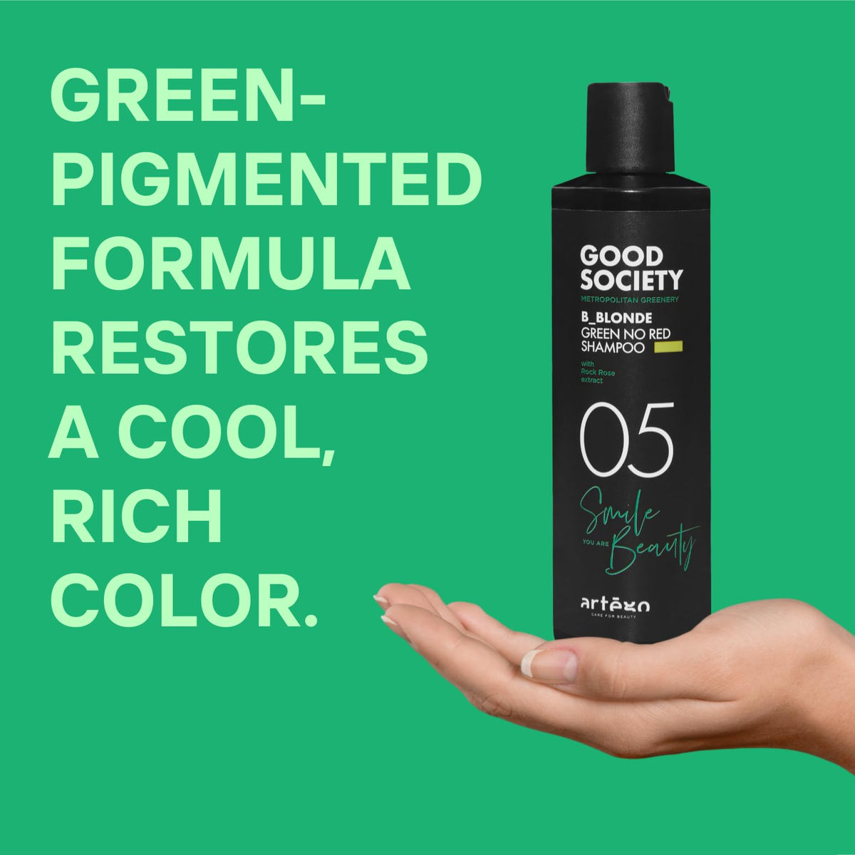 Artego size comparison 8.5 fl oz bottle for scale and travel-friendly
