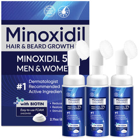 Artimore 5% Minoxidil foam front packaging showing clear product benefits