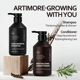 Artimore bottle on bathroom shelf in lifestyle scene for routine-friendly care