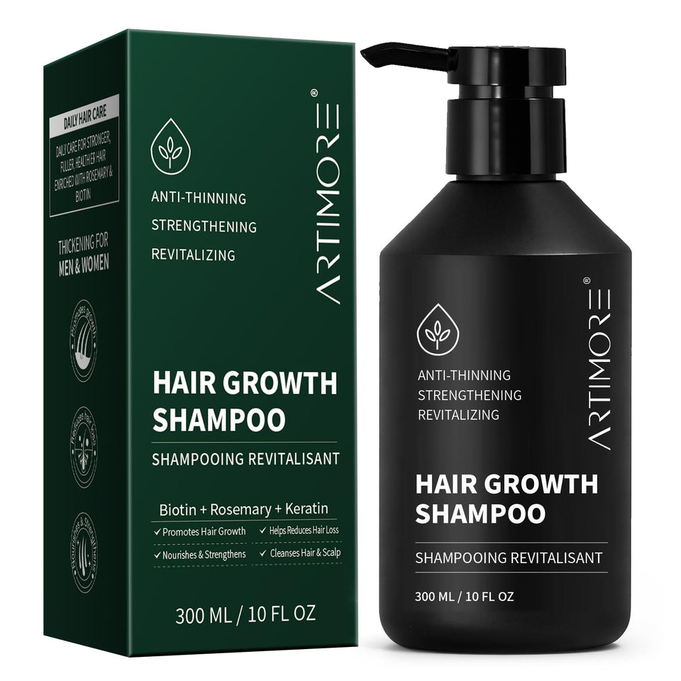 Artimore front packaging showing bottle and clear benefit for fuller-looking hair