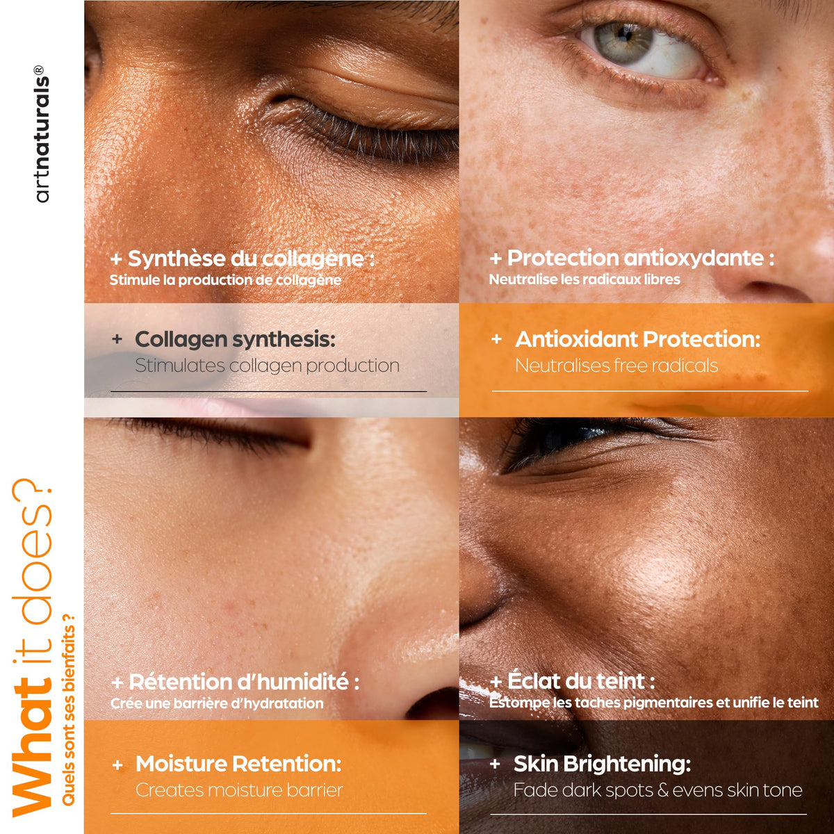 Artnaturals applying serum to hand to show smooth blend and instant hydration benefit