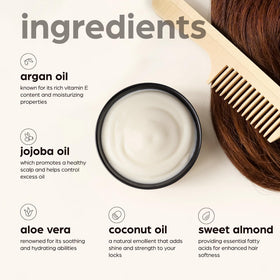 Artnaturals applied in shower demonstrating deep conditioning step