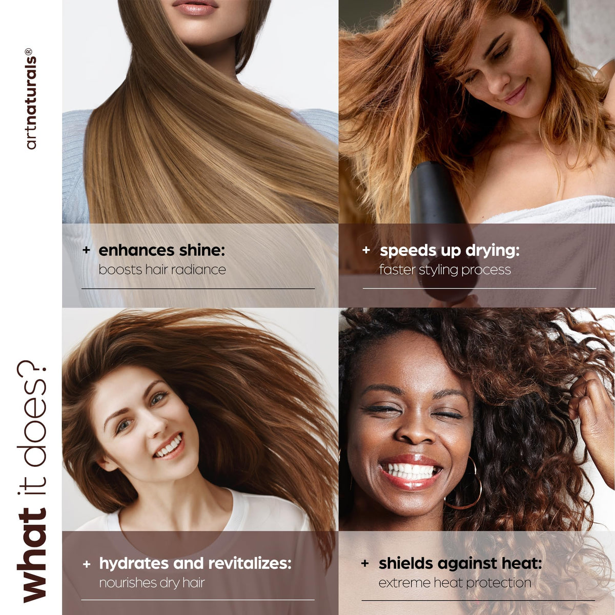 Artnaturals argan oil ingredient visual highlighting natural moisture and shine benefits