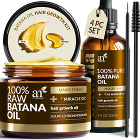 Artnaturals front packaging showing full Batana oil set and kit benefit