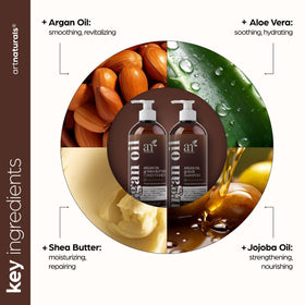 Artnaturals bottle label detail showing key ingredients and clean formulation