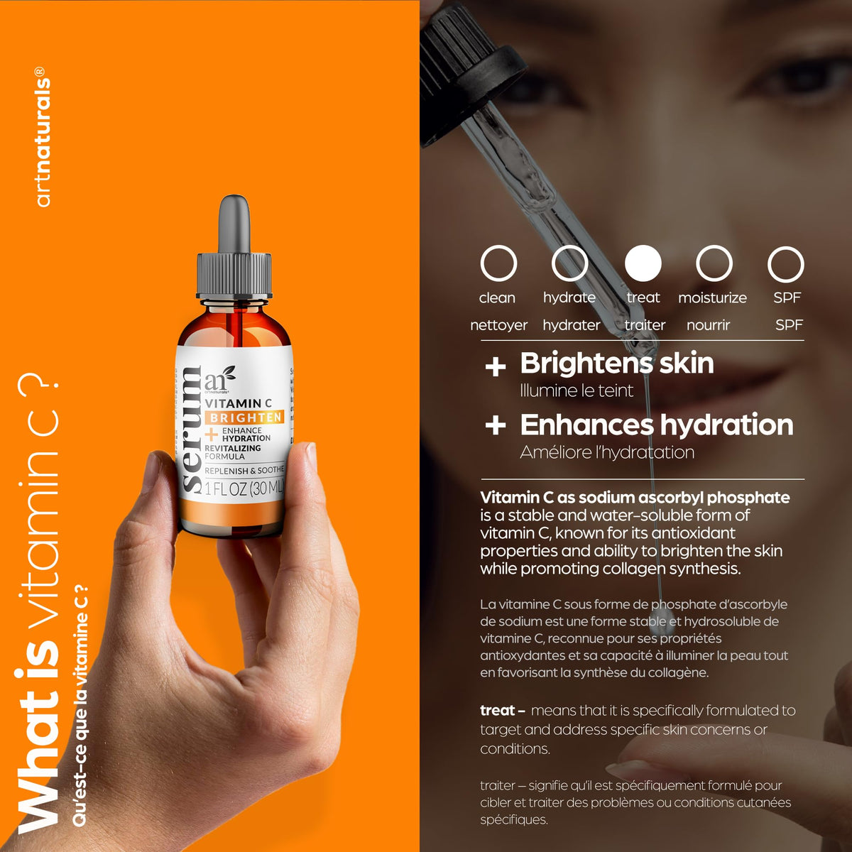 Artnaturals bottle on bathroom counter lifestyle scene suggesting daily routine benefit