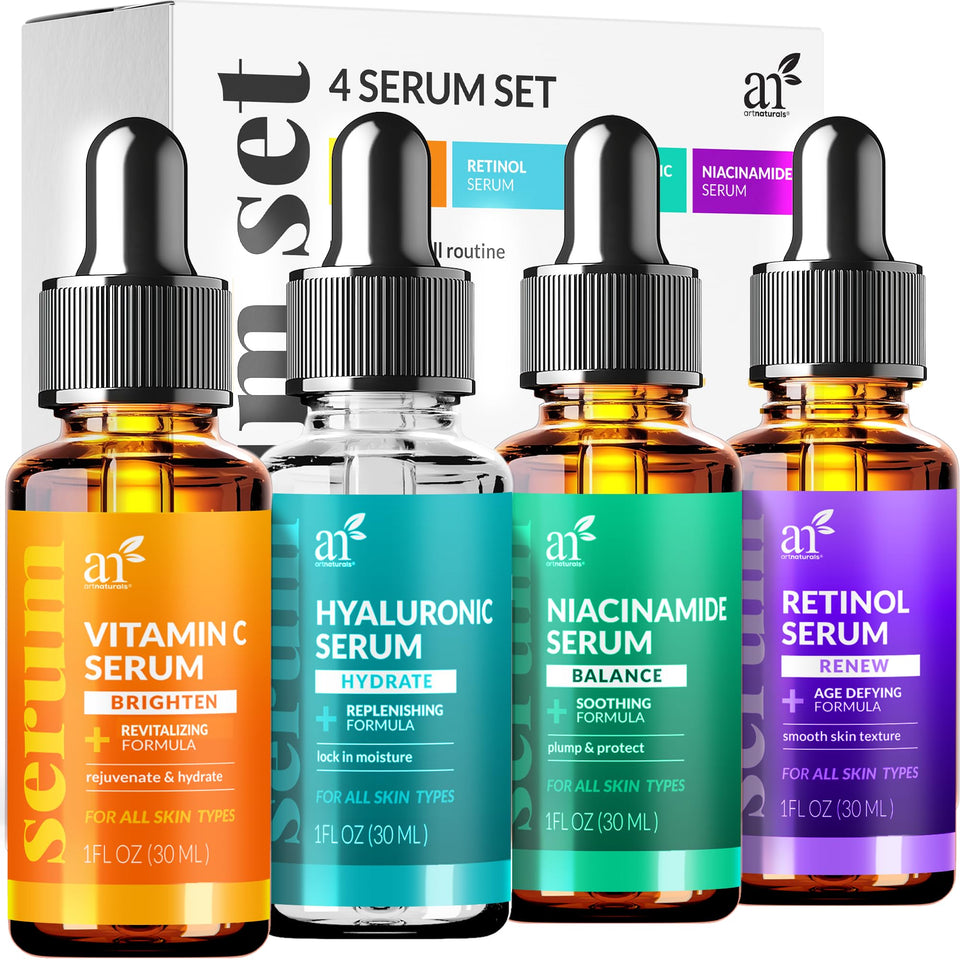 Artnaturals front packaging showing full four-piece set for daily skincare benefits
