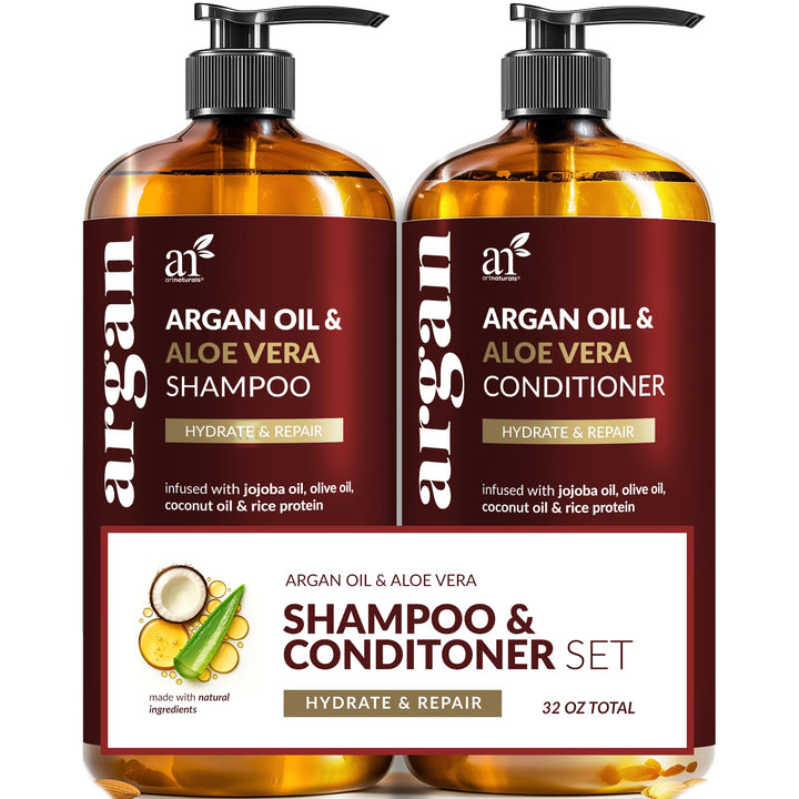 Artnaturals front packaging showing shampoo and conditioner for hydrated hair
