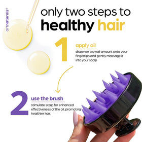 ArtNaturals hair before and after style showing improved manageability and shine