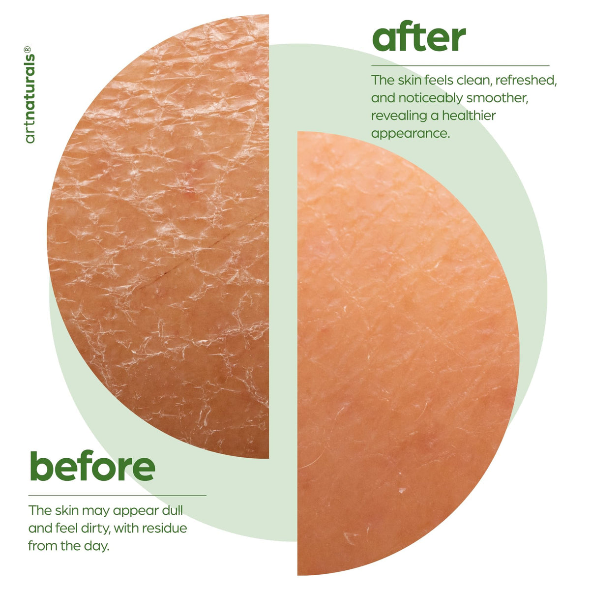 Artnaturals body wash in use on a loofah showing invigorating shower refresh