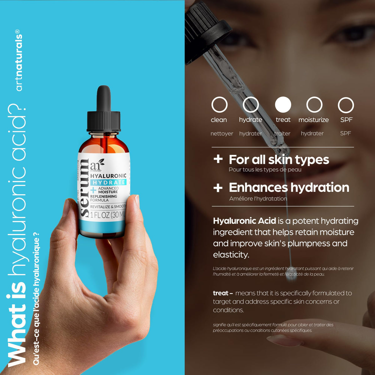 ArtNaturals bottle on bathroom counter in morning routine setting for daily use