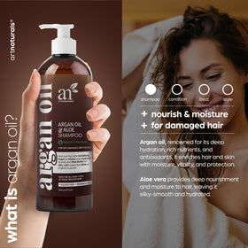Close-up of Artnaturals pump and label highlighting ingredient clarity and easy dispensing