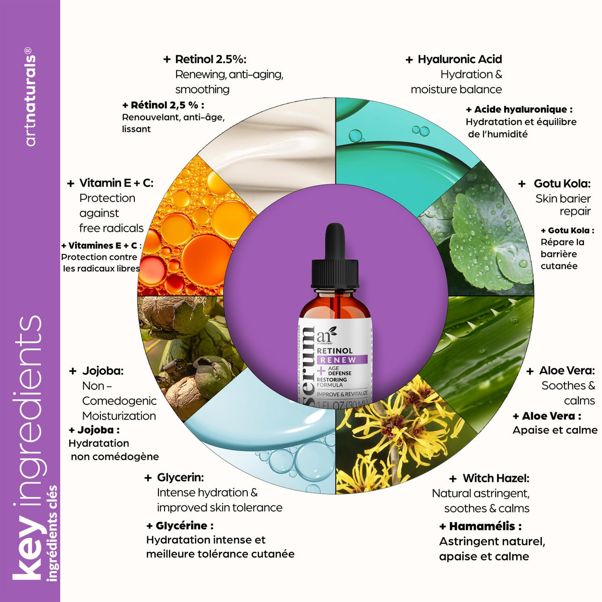 ArtNaturals 30ml bottle beside a ruler showing compact travel-friendly size