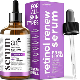 ArtNaturals bottle front view showing retinol serum for youthful-looking skin