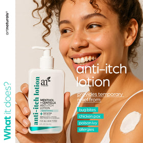 Artnaturals bottle in hand demonstrating 8oz size and travel-friendly convenience