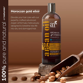Artnaturals 16oz bottle held in hand to show true size and travel convenience