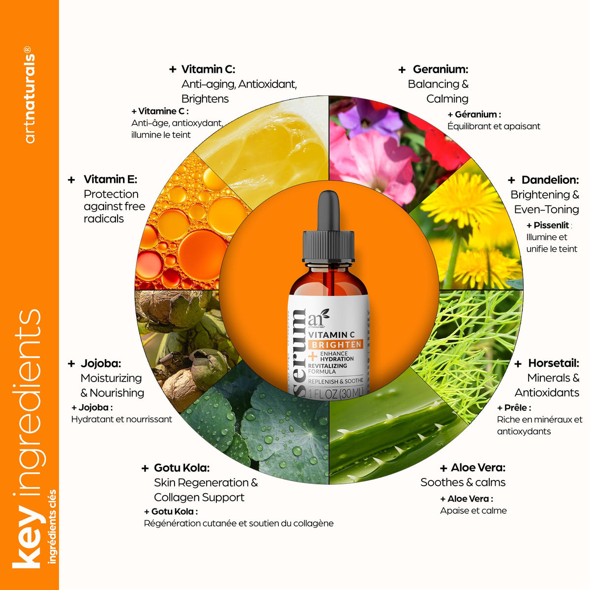 Artnaturals serum texture close-up demonstrating lightweight fast-absorbing benefit